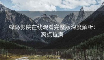 蜂鸟影院在线观看完整版深度解析：爽点拉满